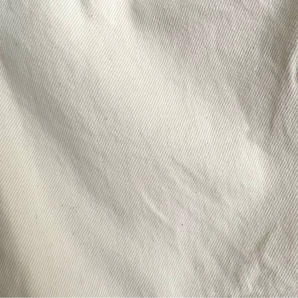 MANGO Regina Pleat Front High Rise Cotton Denim Short Cream - Picture 7 of 15